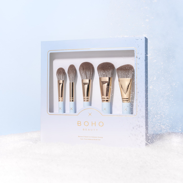 Zestaw 5 Pędzli do Makijażu Twarzy B.L.U.E. 