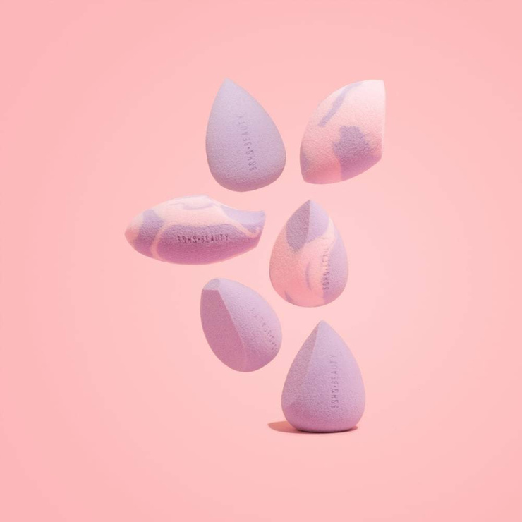 Zestaw 6-ciu gąbek do makijażu Lilac Rose