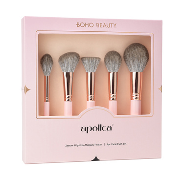 BOHO X APOLLCA Zestaw 5-ciu pędzli do makijażu twarzy