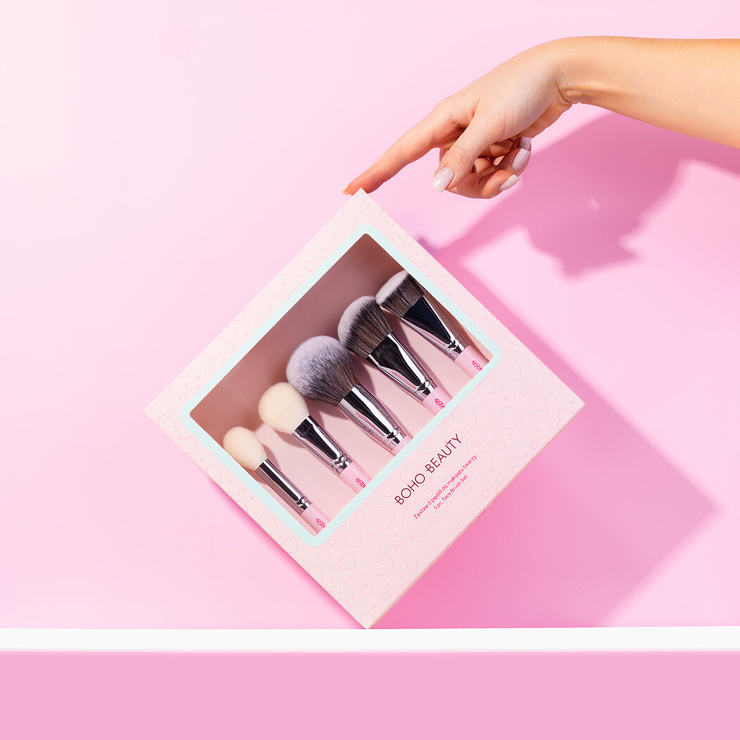 LOVE COLOR Zestaw 5-ciu Pędzli do twarzy