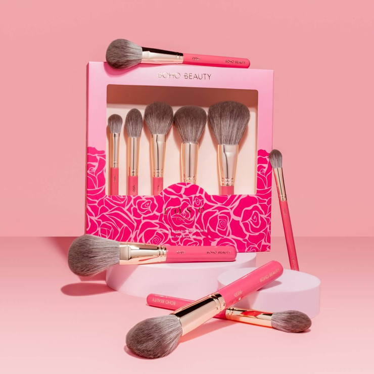 Rose Touch Zestaw 5 Pędzli do Makijażu Twarzy