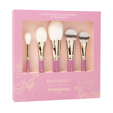 Zestaw 5-ciu Pędzli do Makijażu Twarzy Boho x Marzena Tarasiewicz