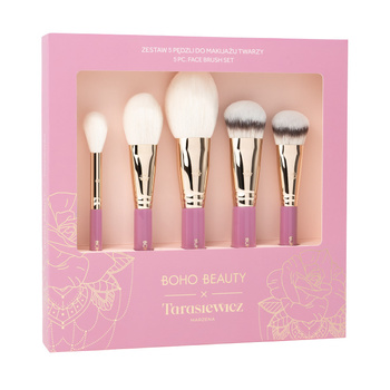 Zestaw 5-ciu Pędzli do Makijażu Twarzy Boho x Marzena Tarasiewicz