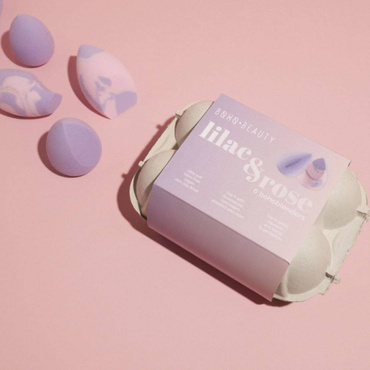 Zestaw 6-ciu gąbek do makijażu Lilac Rose