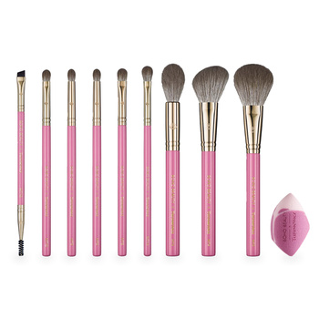 BOHO X MARZENA TARASIEWICZ ZESTAW 9 PĘDZLI DO MAKIJAŻU + GĄBECZKA