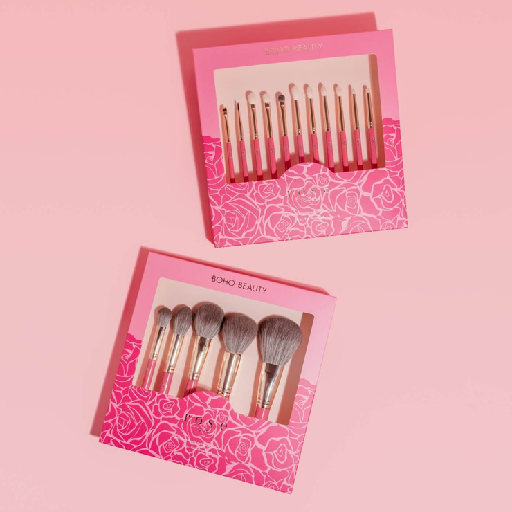 Rose Touch Zestaw 16 Pędzli do Makijażu