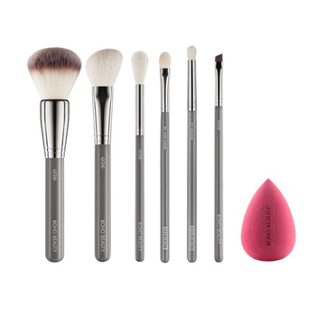 Zestaw Basic 6 Pędzli do Makijażu z Gąbeczką na Prezent
