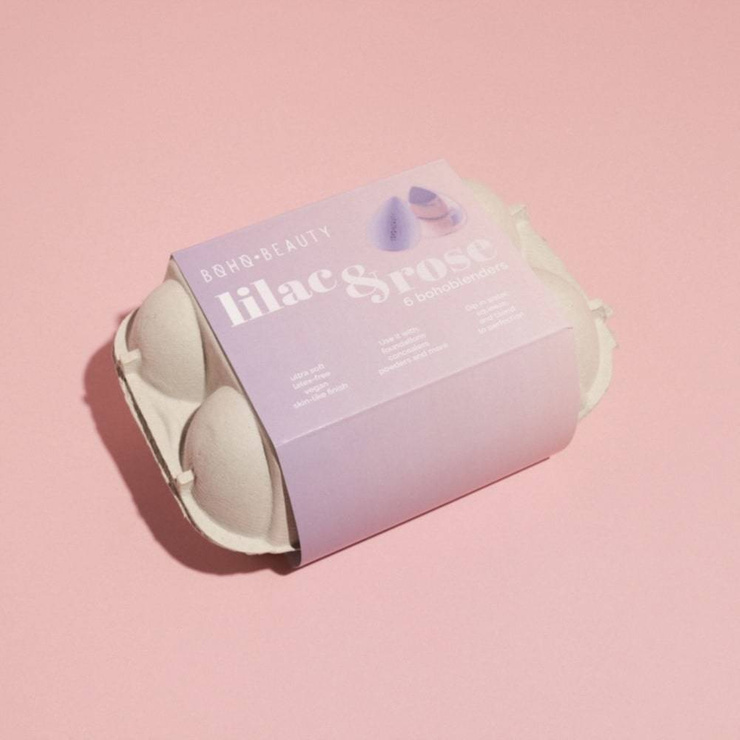 Zestaw 6-ciu gąbek do makijażu Lilac Rose